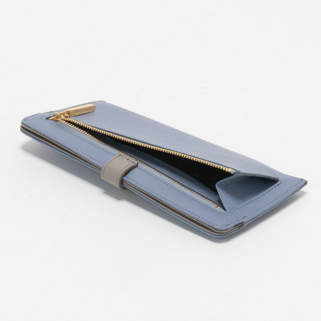 U by ungaroシルヴィー 薄型長財布 ブルー
