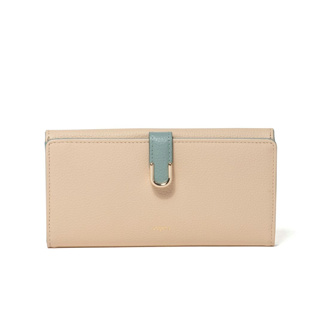 U by ungaroシルヴィー 外ポケット二つ折り長財布 ベージュ