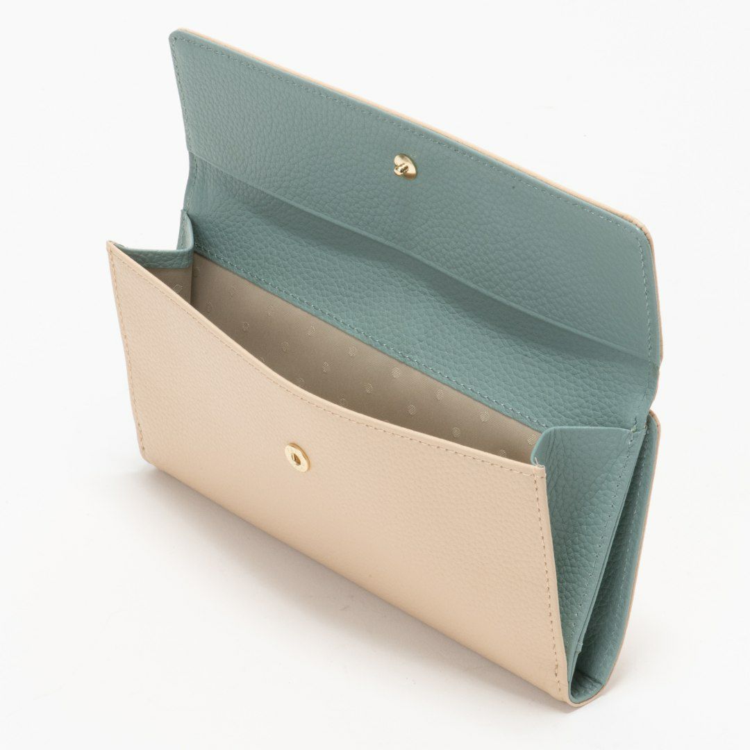 U by ungaroシルヴィー 外ポケット二つ折り長財布 ベージュ