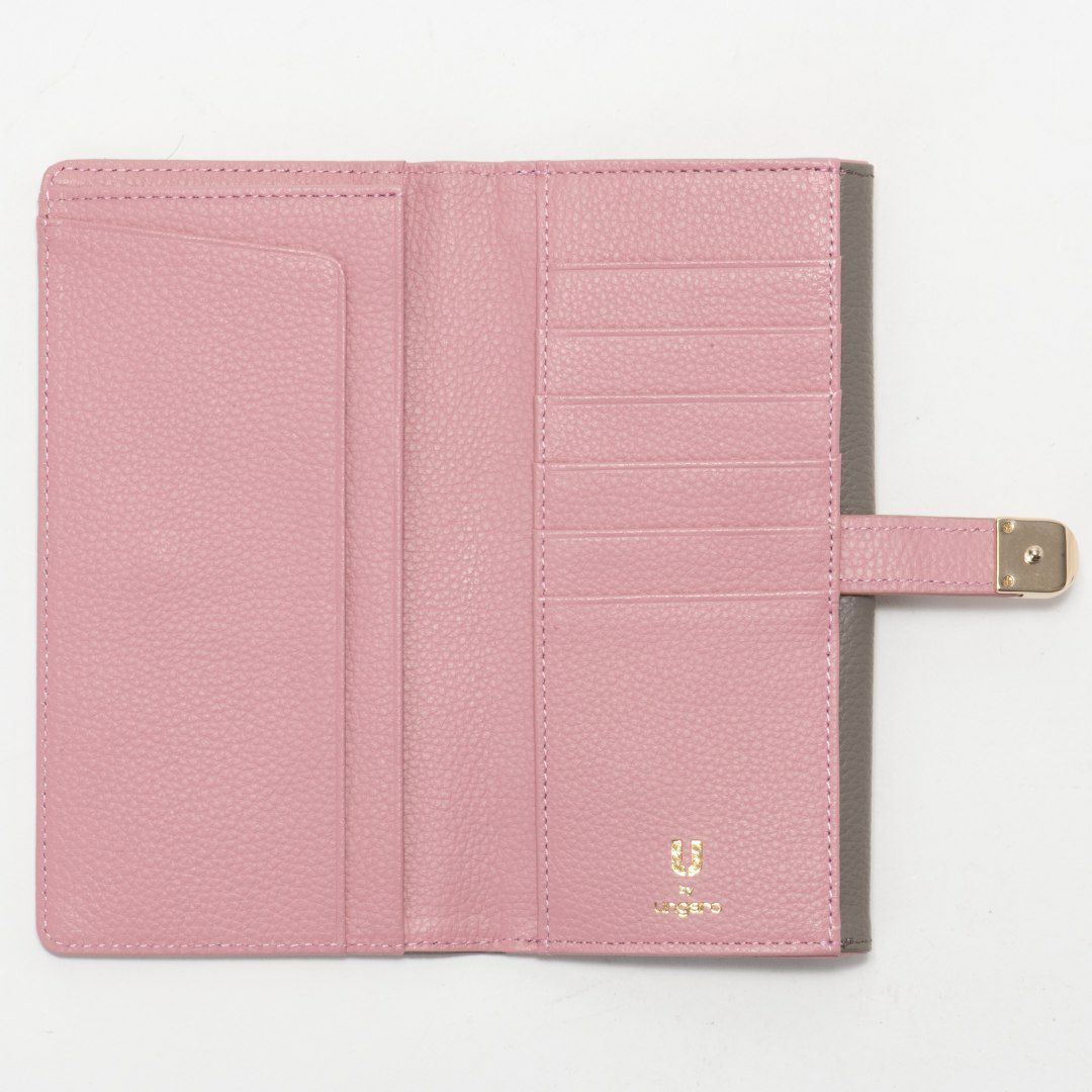 U by ungaroシルヴィー 外ポケット二つ折り長財布 グレー