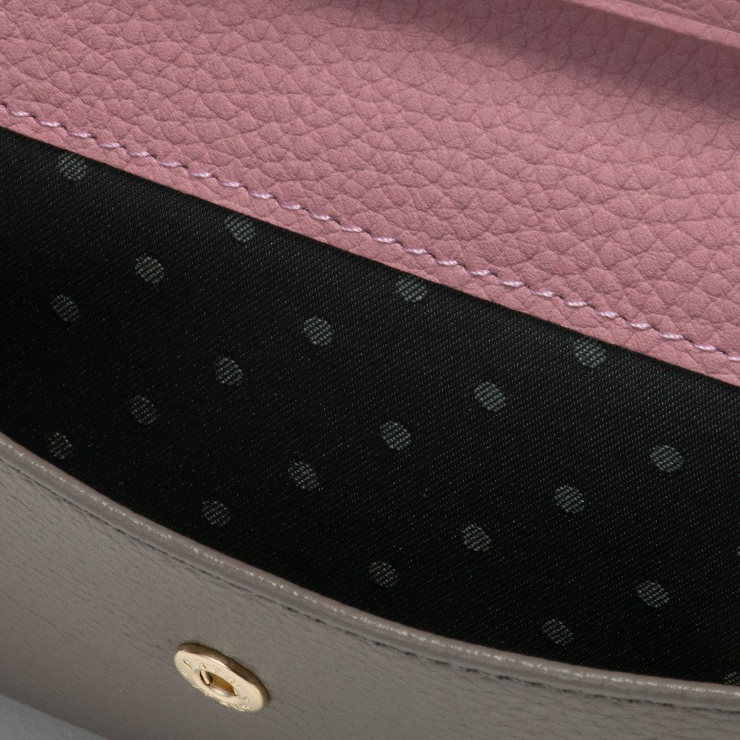 U by ungaroシルヴィー 外ポケット二つ折り長財布 グレー