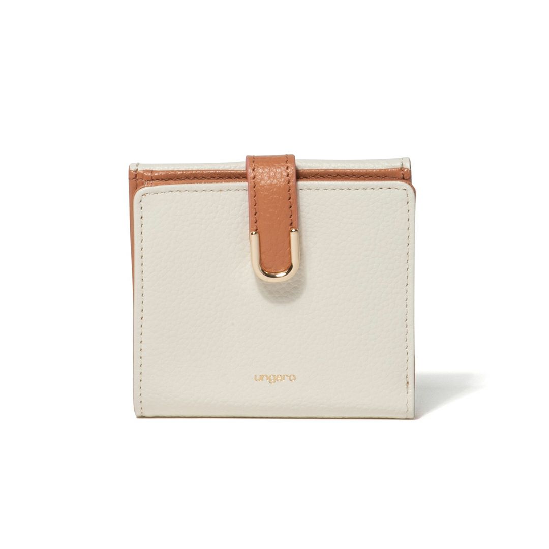 U by ungaroシルヴィー BOX折り財布 アイボリー