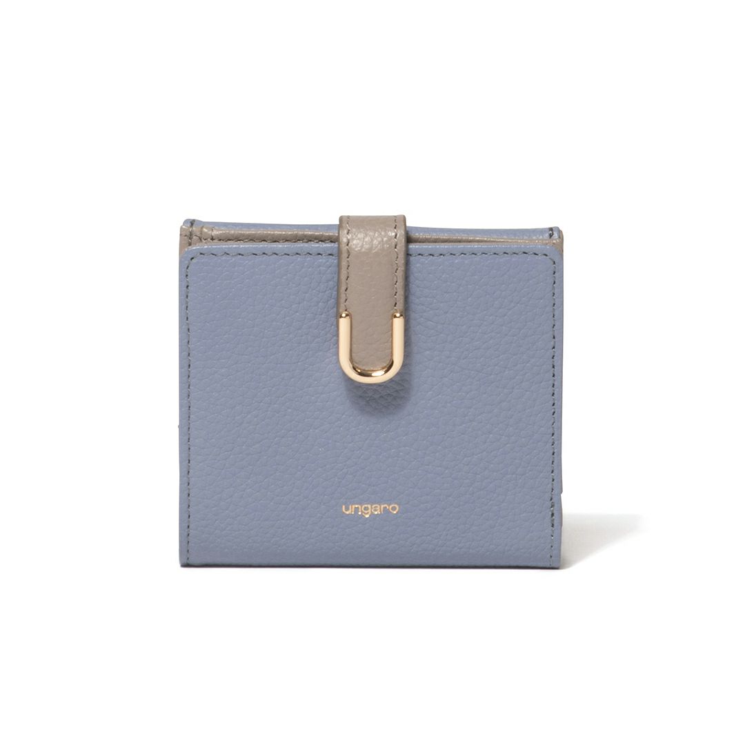 U by ungaroシルヴィー BOX折り財布 ブルー