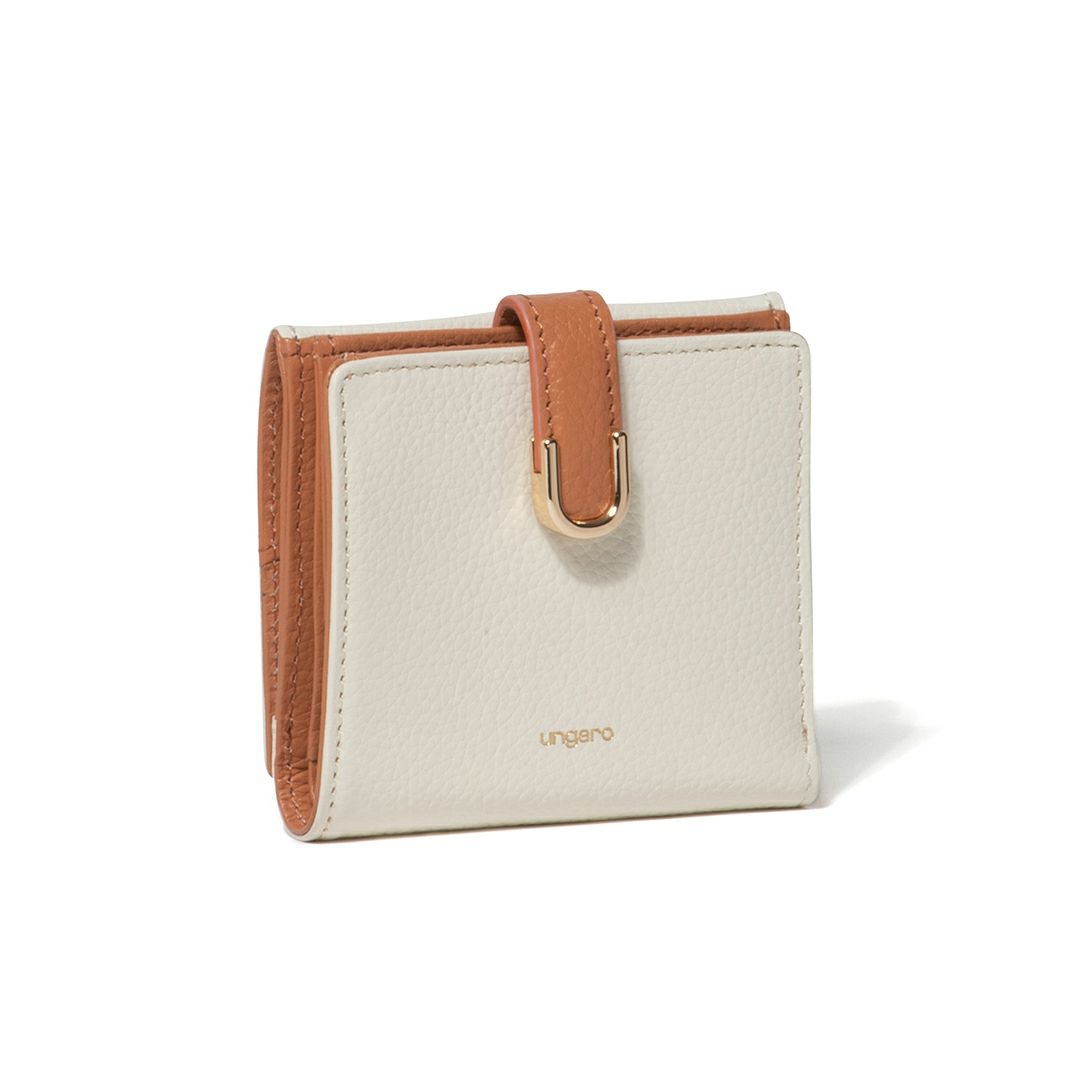 U by ungaroシルヴィー BOX折り財布 アイボリー