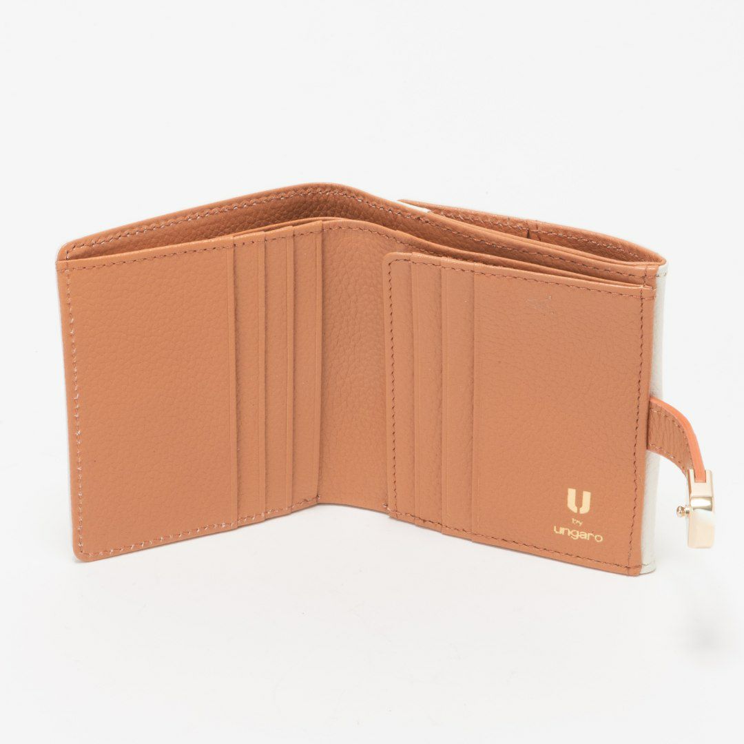 U by ungaroシルヴィー BOX折り財布 アイボリー