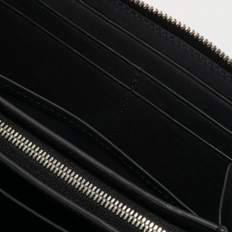 NOMADOI シュリンク ラウンドファスナー長財布 ブラック