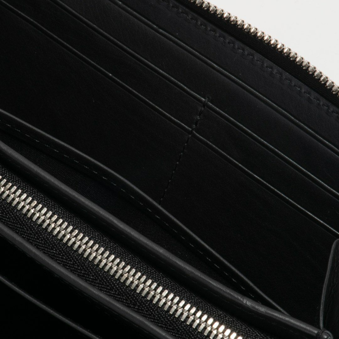 NOMADOI シュリンク ラウンドファスナー長財布 ブラック