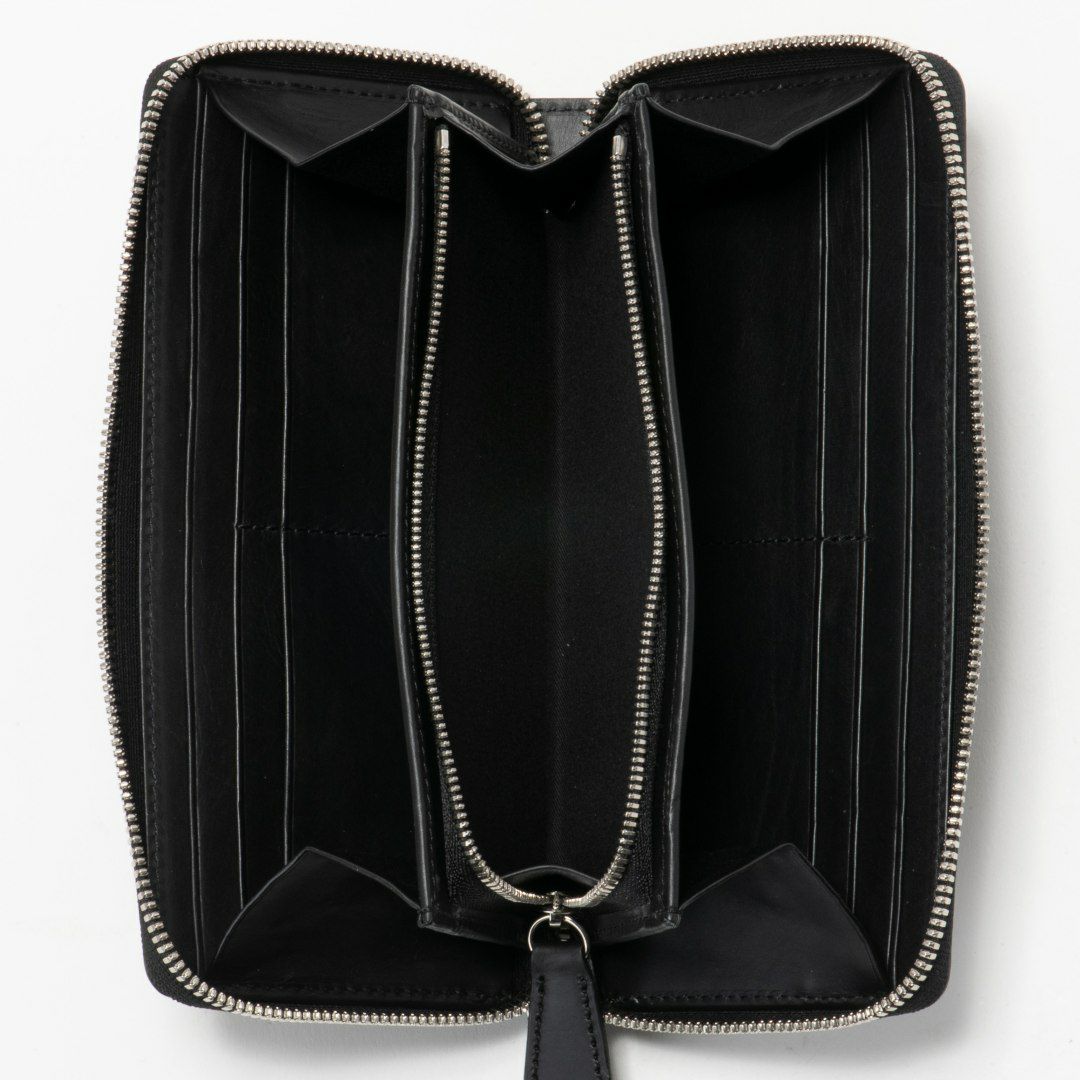 NOMADOI シュリンク ラウンドファスナー長財布 ブラック
