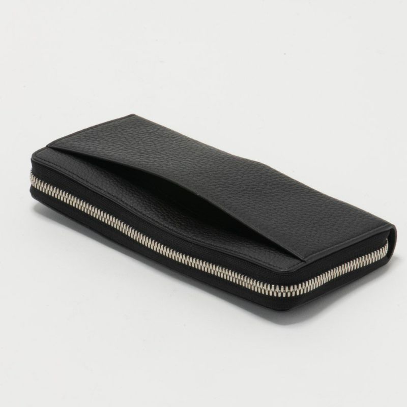 NOMADOI シュリンク ラウンドファスナー長財布 ブラック