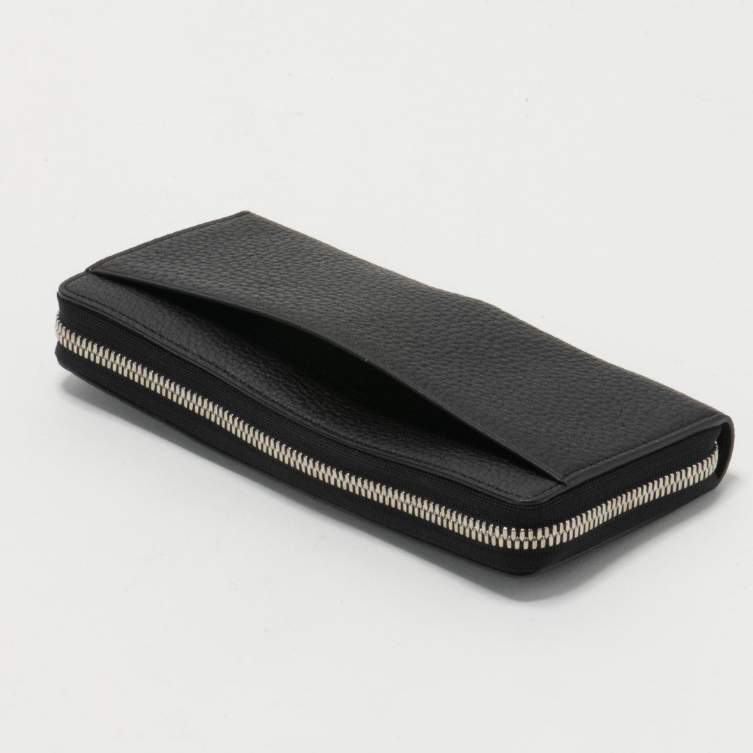 NOMADOI シュリンク ラウンドファスナー長財布 ブラック