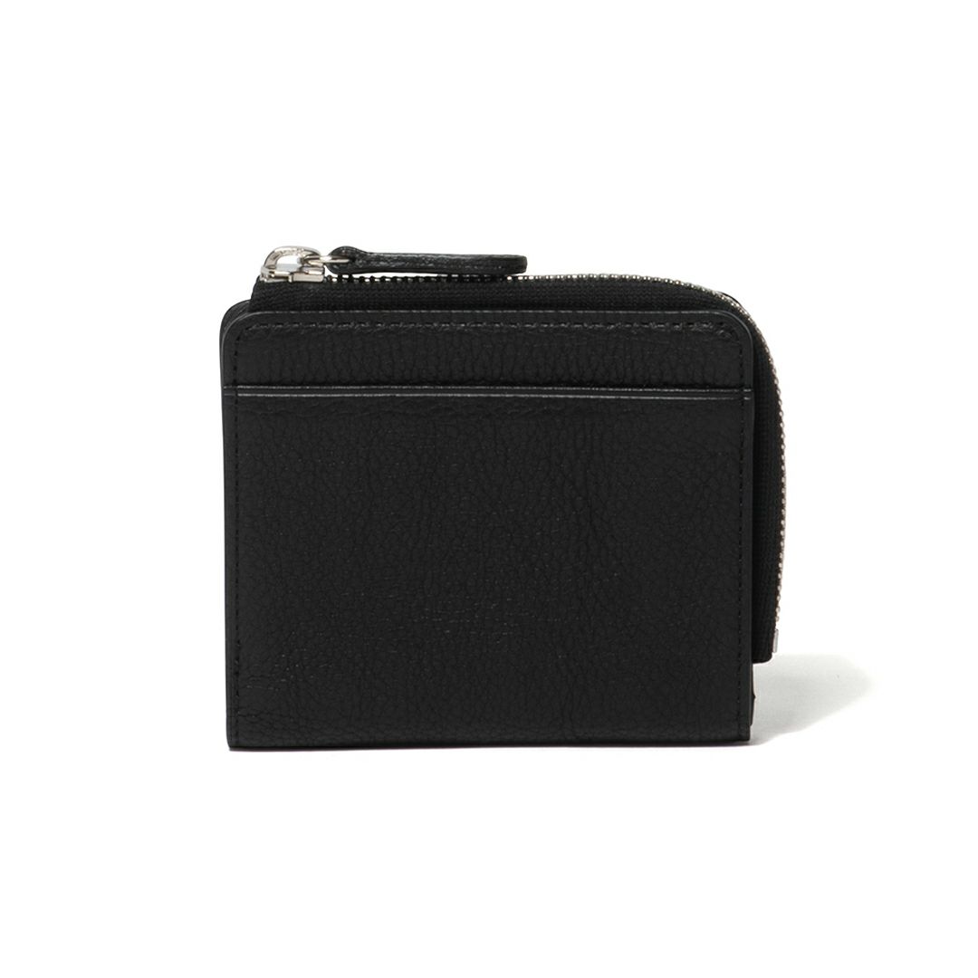 NOMADOI シュリンク L字ファスナー折り財布 ブラック