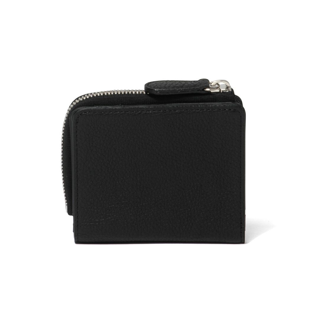 NOMADOI シュリンク L字ファスナー折り財布 ブラック