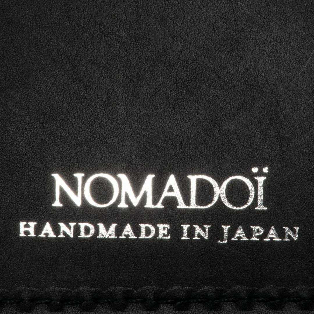 NOMADOI シュリンク L字ファスナー折り財布 ブラック