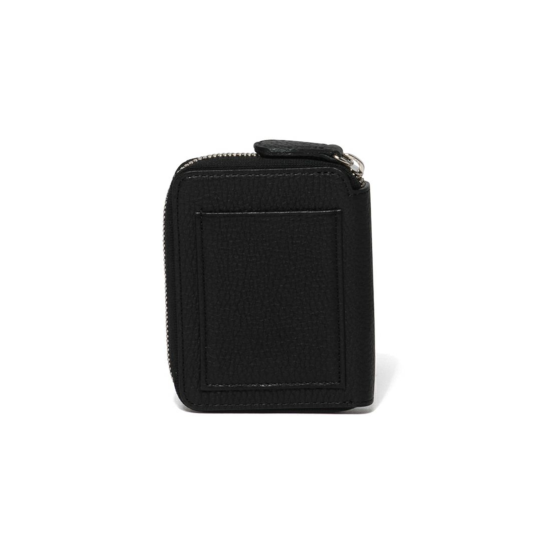 NOMADOI シュリンク L字ファスナー縦型折り財布 ブラック