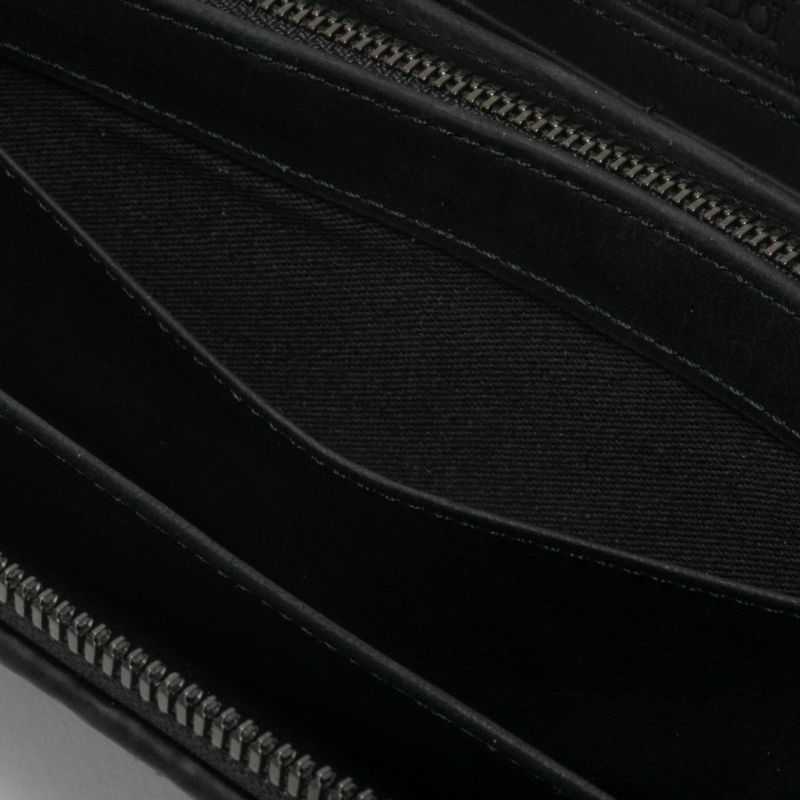 NOMADOI ガルーシャメッシュ ラウンドファスナー長財布 ブラック