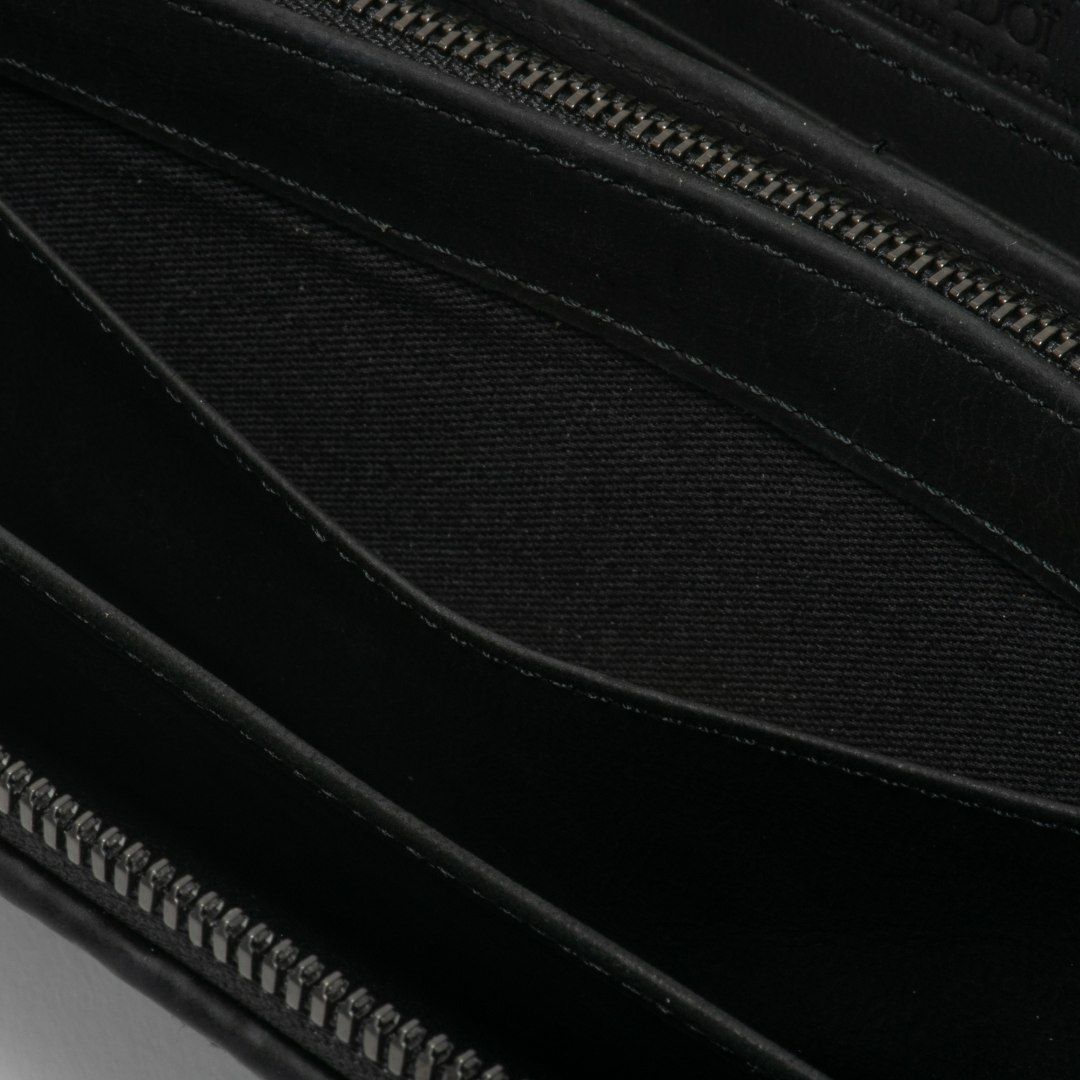 NOMADOI ガルーシャメッシュ ラウンドファスナー長財布 ブラック