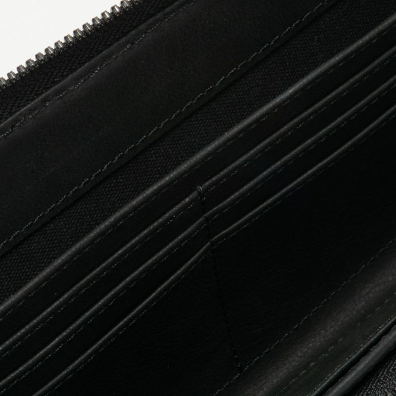 NOMADOI ガルーシャメッシュ ラウンドファスナー長財布 ブラック
