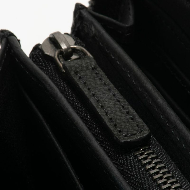 NOMADOI ガルーシャメッシュ ラウンドファスナー長財布 ブラック