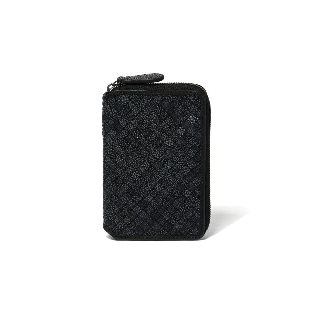 NOMADOI ガルーシャメッシュ ラウンドファスナー折り財布 ブラック