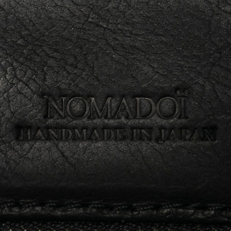 NOMADOI ガルーシャメッシュ ラウンドファスナー折り財布 ブラック