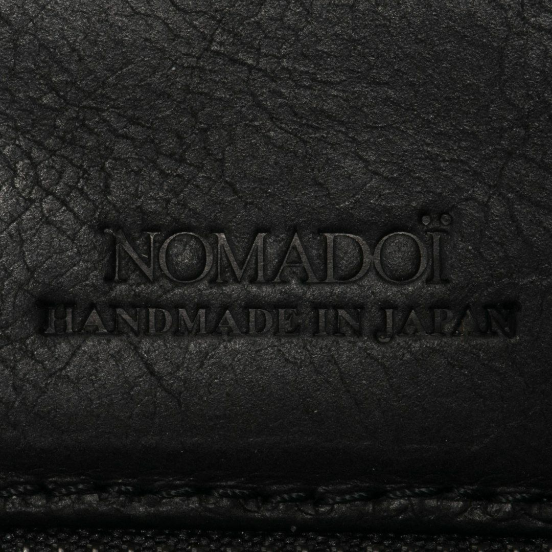 NOMADOI ガルーシャメッシュ ラウンドファスナー折り財布 ブラック