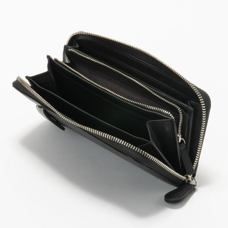 NOMADOI ライダース ラウンドファスナー長財布 ブラック