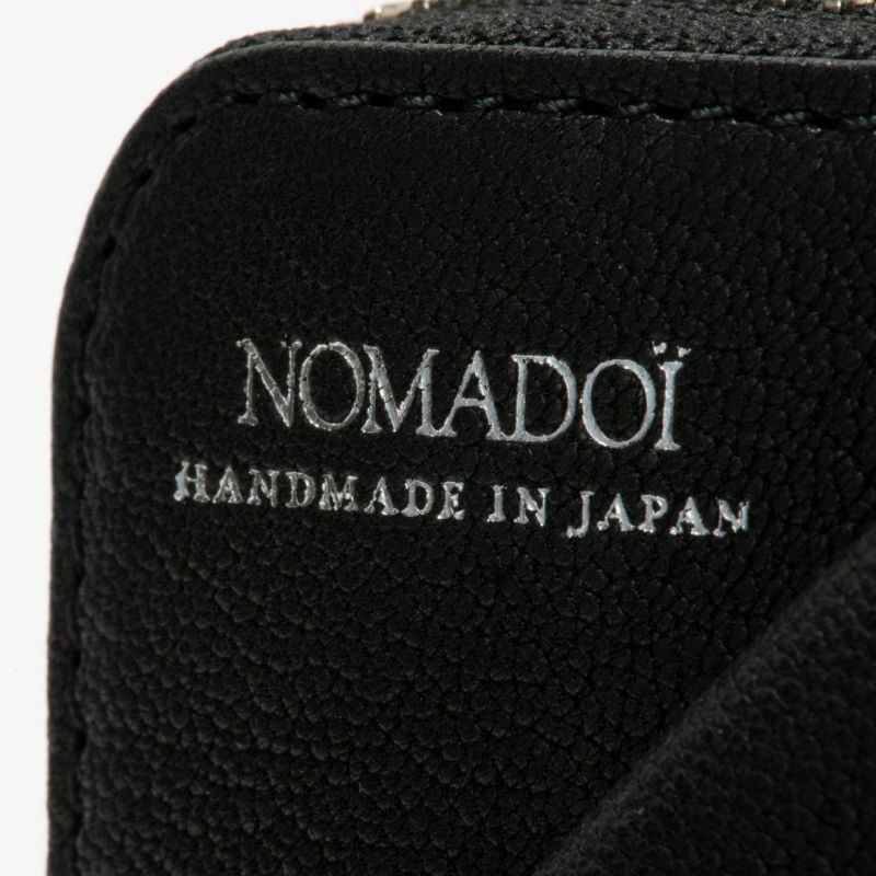 NOMADOI ライダース ラウンドファスナー長財布 ブラック