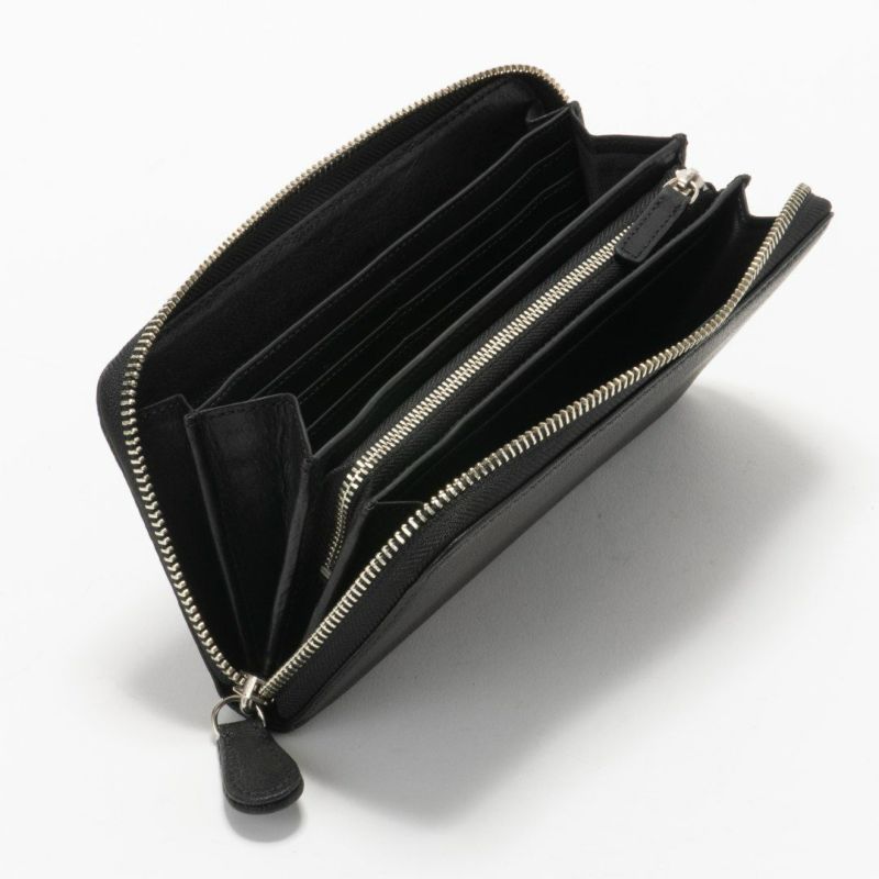 NOMADOI ライダース ラウンドファスナー長財布 ブラック