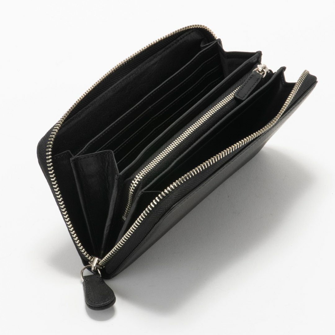 NOMADOI ライダース ラウンドファスナー長財布 ブラック