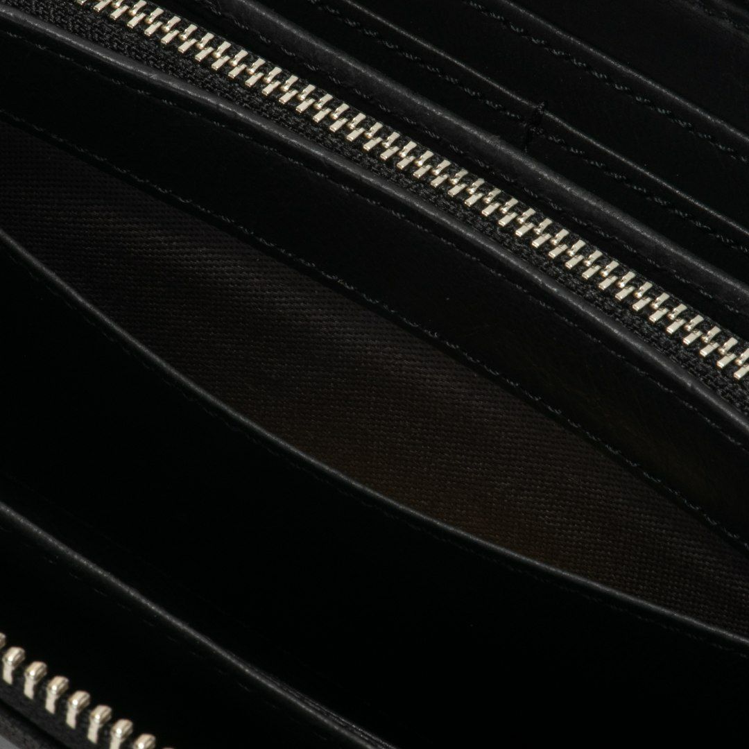 NOMADOI ライダース ラウンドファスナー長財布 ブラック