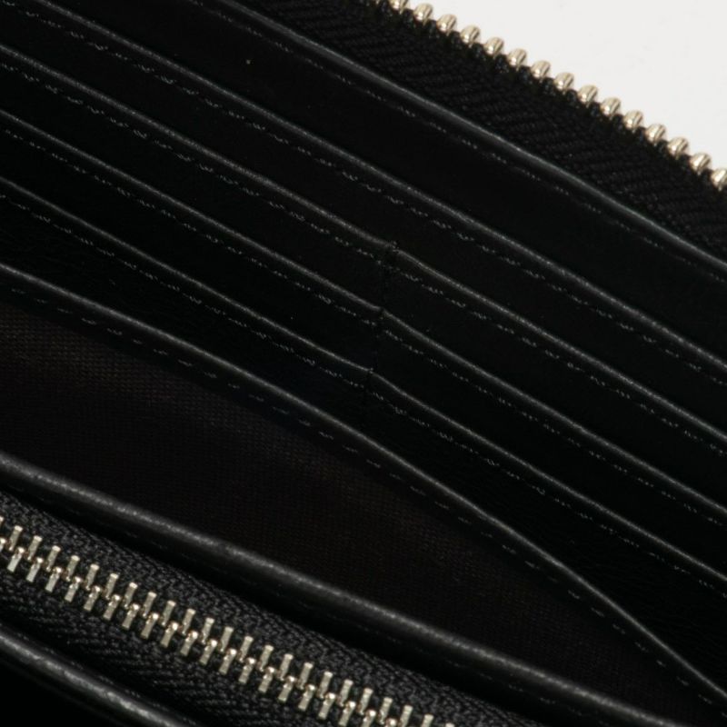 NOMADOI ライダース ラウンドファスナー長財布 ブラック