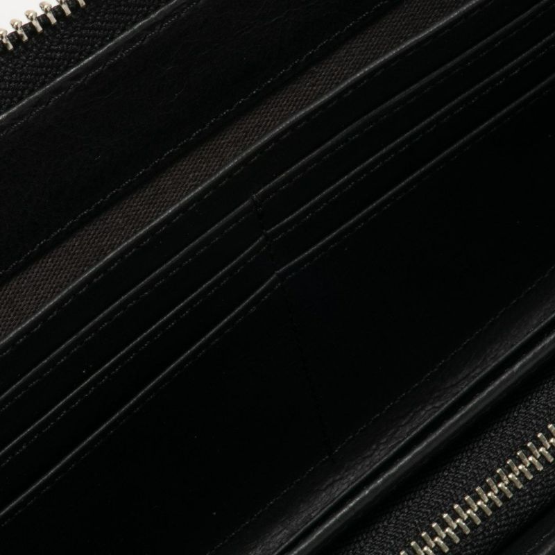 NOMADOI ライダース ラウンドファスナー長財布 ブラック