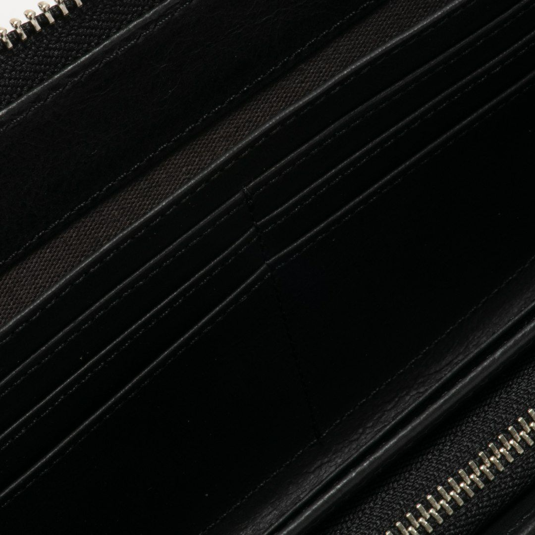 NOMADOI ライダース ラウンドファスナー長財布 ブラック