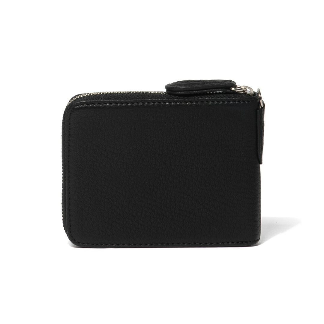 NOMADOI ライダース ラウンドファスナー折り財布 ブラック