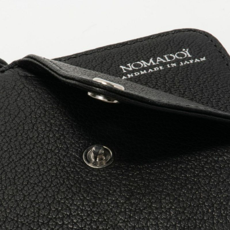 NOMADOI ライダース ラウンドファスナー折り財布 ブラック