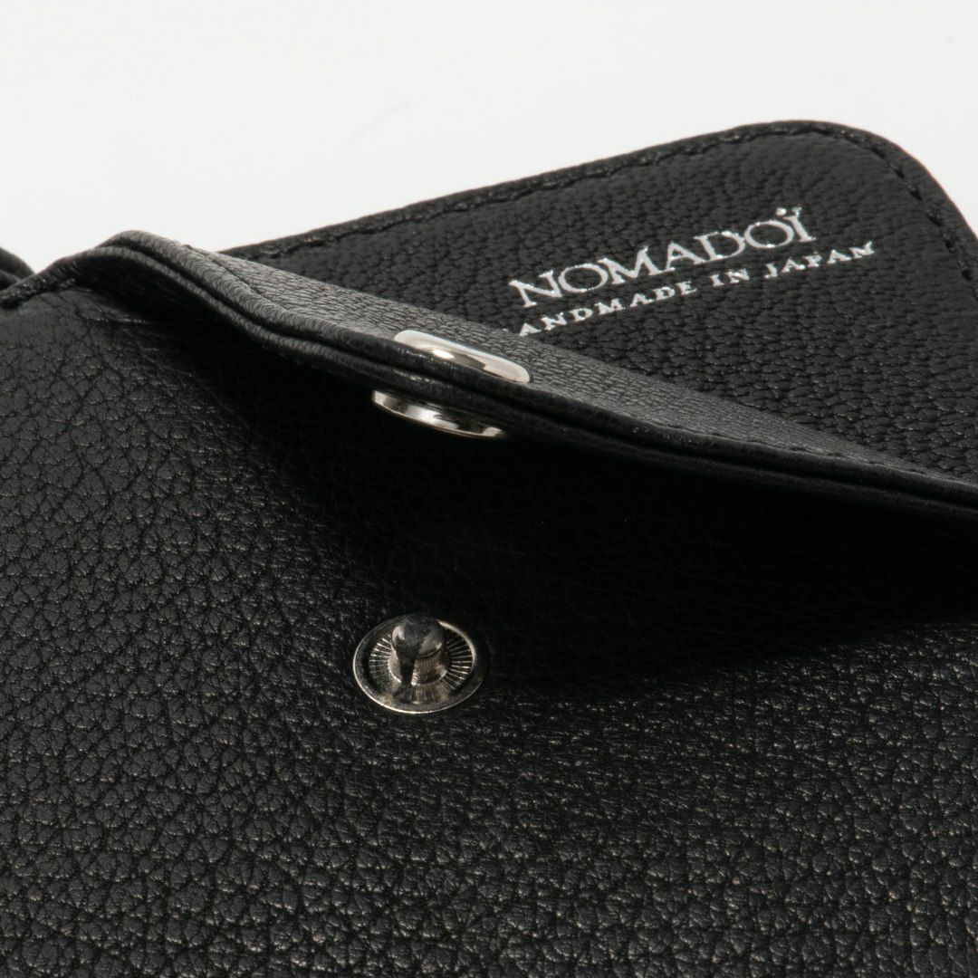 NOMADOI ライダース ラウンドファスナー折り財布 ブラック