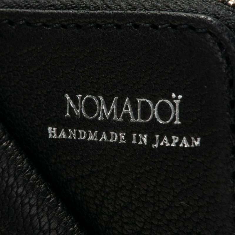 NOMADOI ライダース ラウンドファスナー折り財布 ブラック