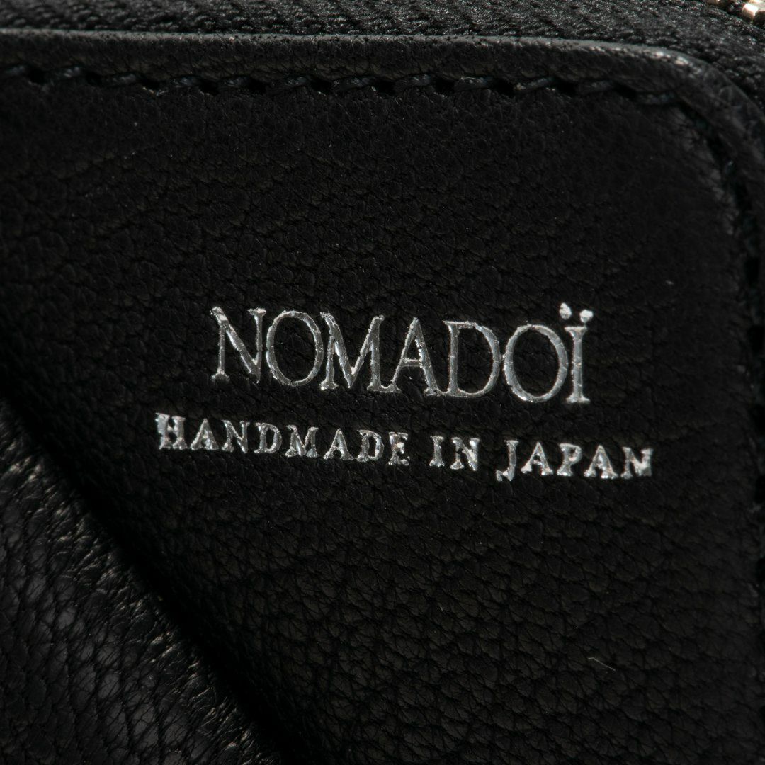 NOMADOI ライダース ラウンドファスナー折り財布 ブラック