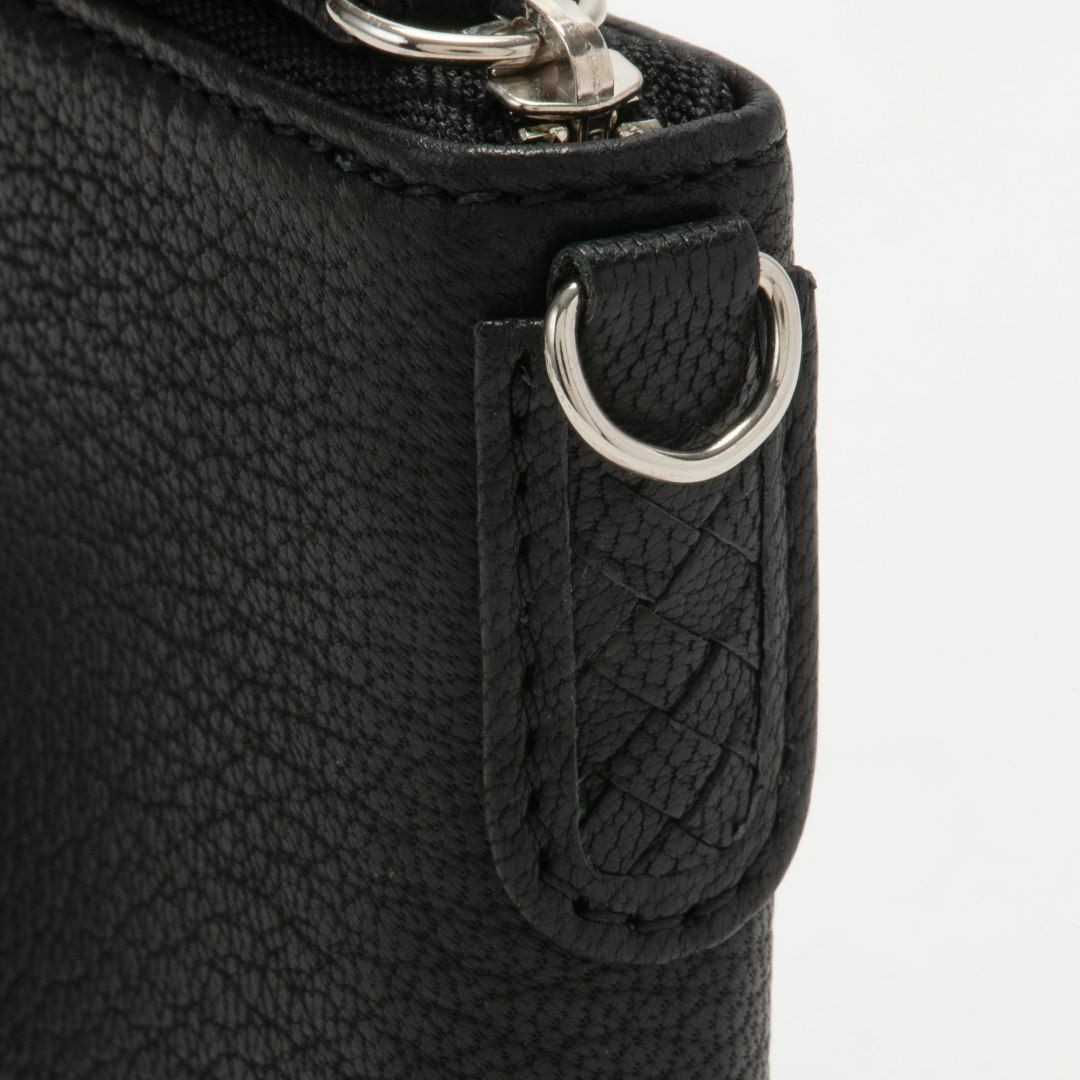 NOMADOI ライダース ラウンドファスナー折り財布 ブラック