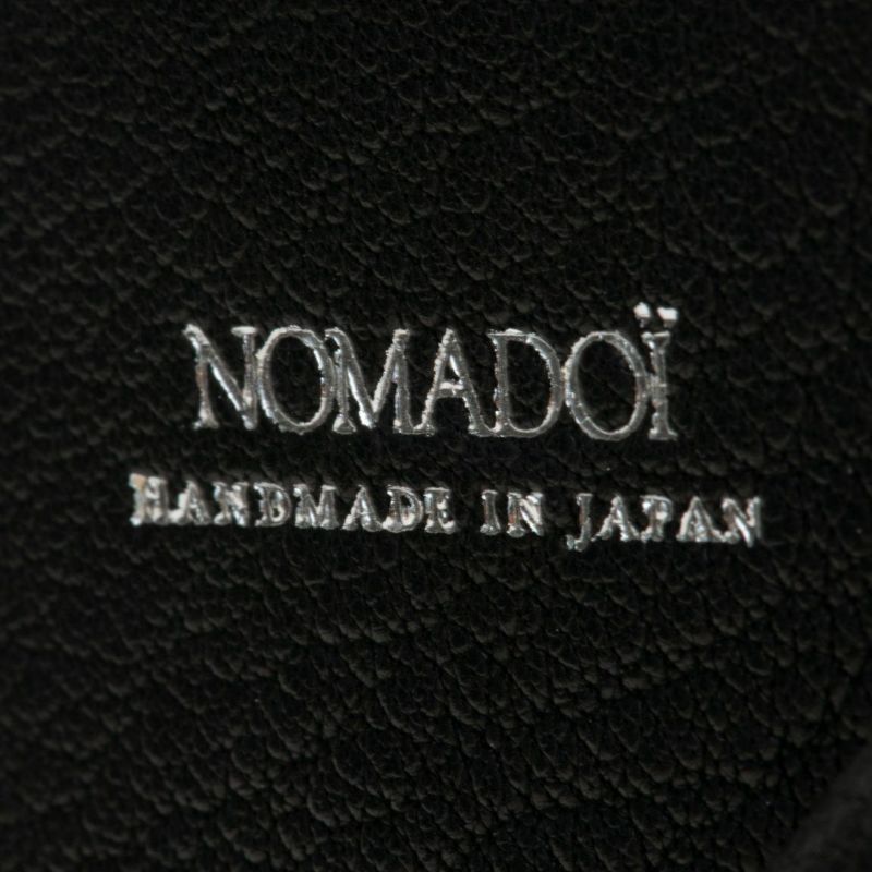 NOMADOI ライダース ミドルラウンドファスナー折り財布 ブラック