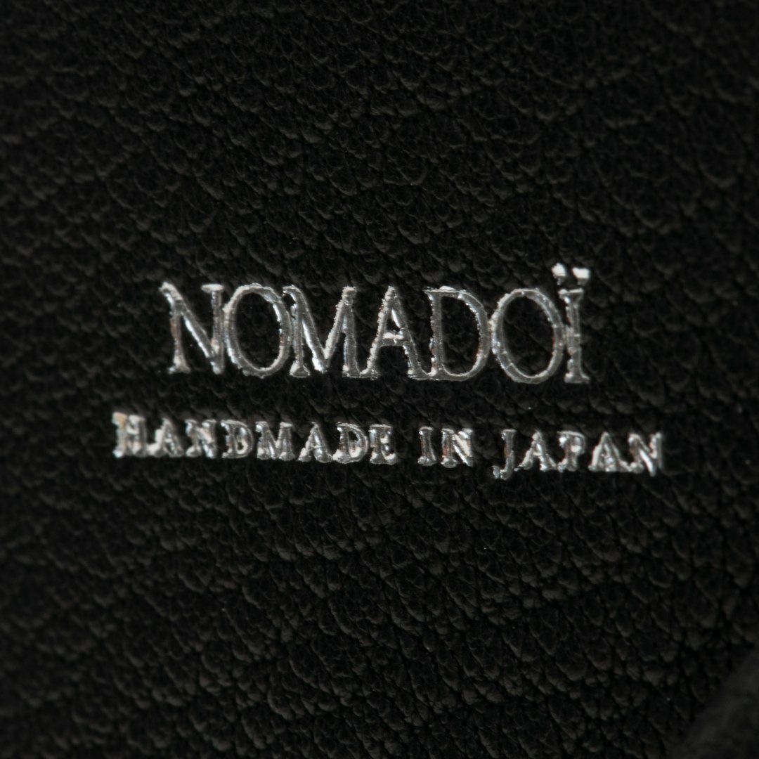 NOMADOI ライダース ミドルラウンドファスナー折り財布 ブラック