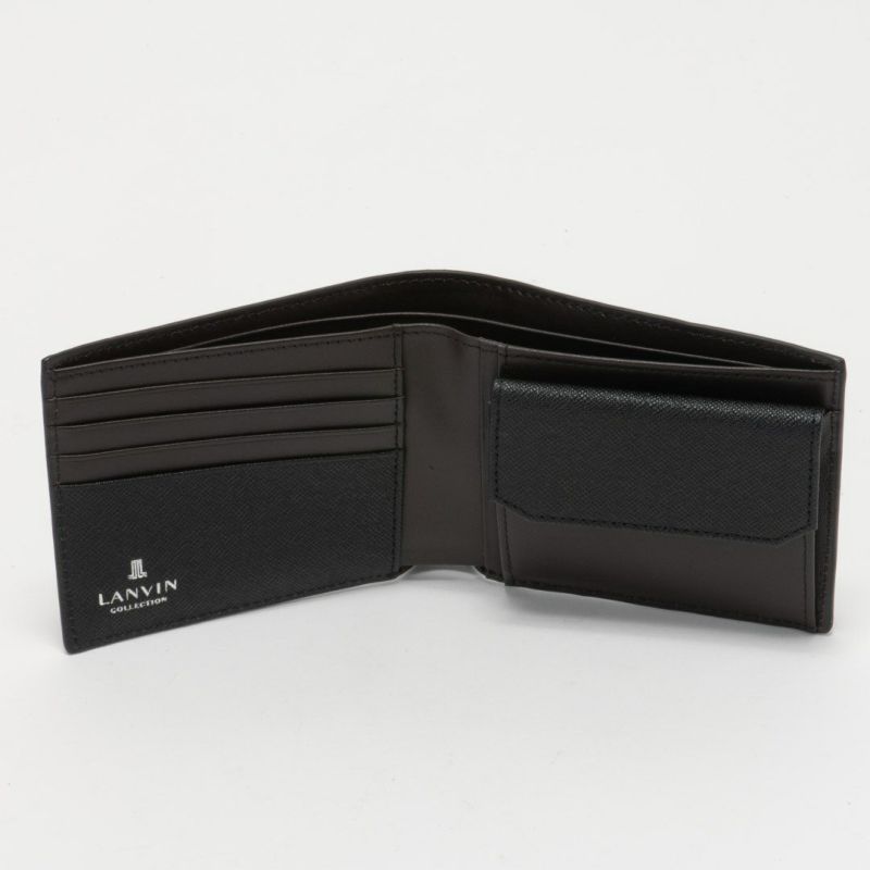 LANVIN COLLECTION couleur du vin 二つ折り財布(2025年春夏限定カラー) ブラック
