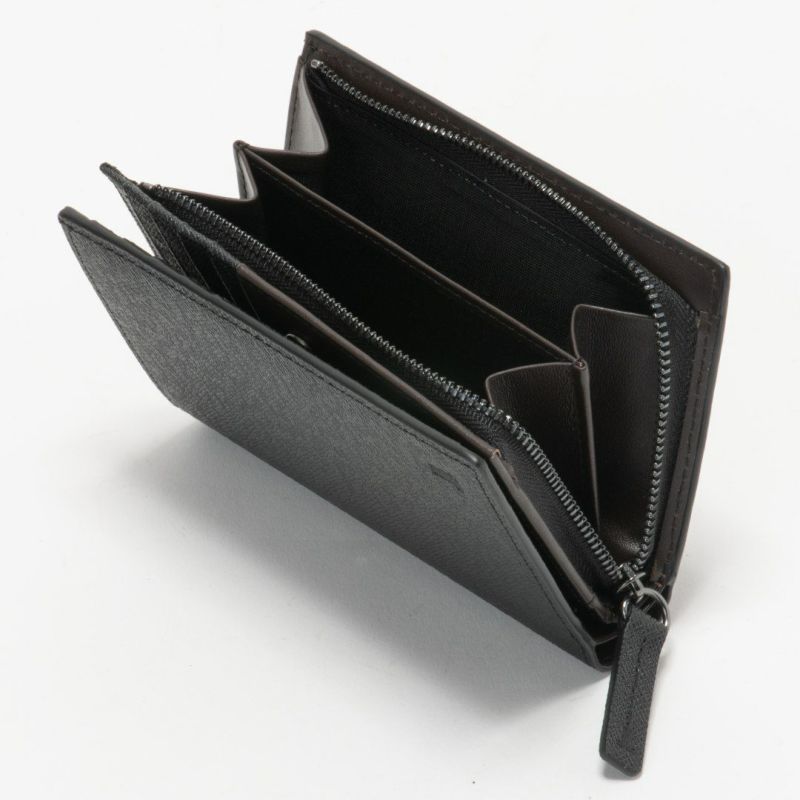 LANVIN COLLECTION couleur du vin 小銭入れ付き二つ折り財布(縦型)(2025年春夏限定カラー) ブラック