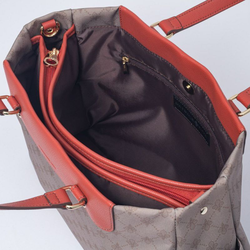 PATRICK COXリッチナイロン 2WAYトート ベージュ