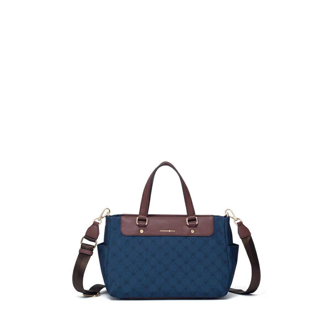 PATRICK COXリッチナイロン 2WAYハンド ネイビー