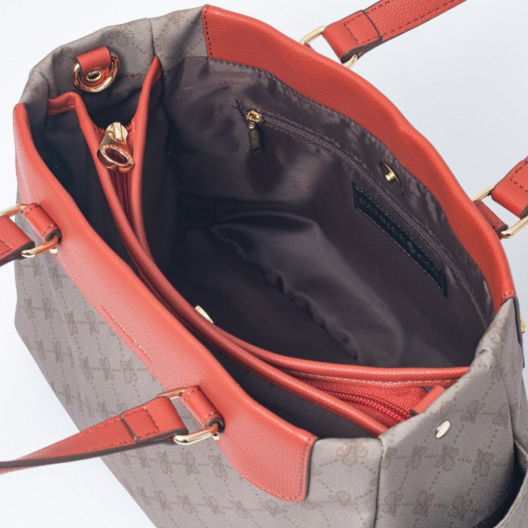 PATRICK COXリッチナイロン 2WAYハンド ベージュ