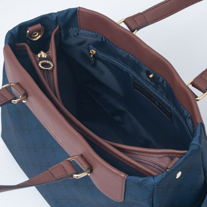 PATRICK COXリッチナイロン 2WAYハンド ネイビー