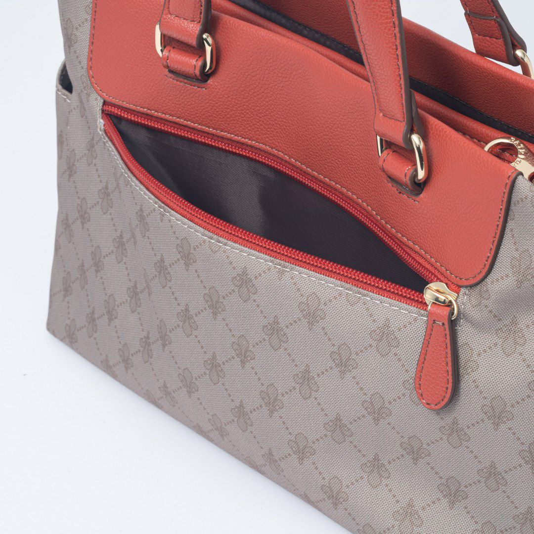 PATRICK COXリッチナイロン 2WAYハンド ベージュ