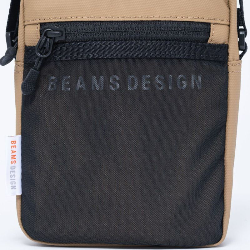 BEAMS DESIGN ELASTIC MESH ショルダーバッグ【BMMH0BS9】 サンドベージュ