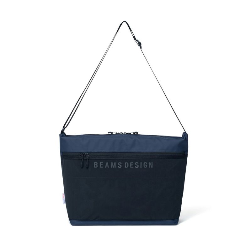 BEAMS DESIGN ELASTIC MESH ショルダーバッグ【BMMH0BSA】 ネイビー